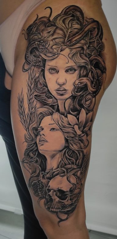 Artemisa y euridice tattoo