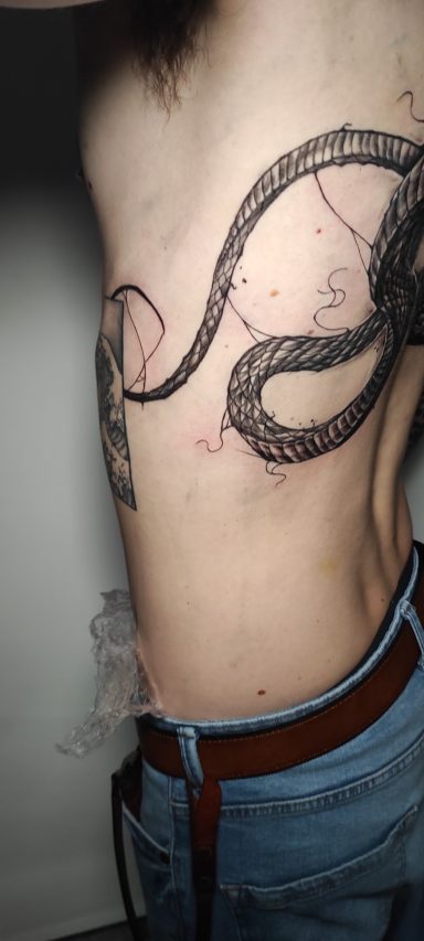 Black Work snake