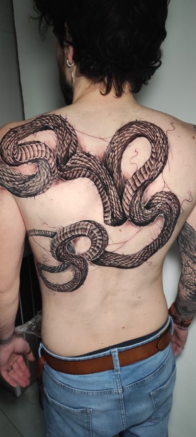 Black Work snake