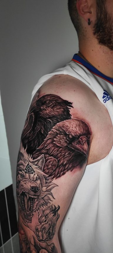Crows crow Hugin Mugin Tattoo